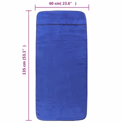 vidaXL Beach Towels Bath Towels Travel Bathroom Swim Towels Fabric 400 GSM - blue, 60 x 135 cm/ 2 pcs - Additional view 6