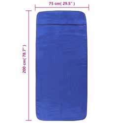 vidaXL Beach Towels Bath Towels Travel Bathroom Swim Towels Fabric 400 GSM - blue, 75 x 200 cm/ 2 pcs - Additional view 6