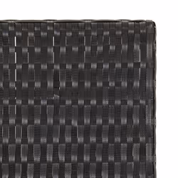 vidaXL Folding Table Black 45x35x32 cm Poly Rattan Dining Garden Side Table - Additional view 5