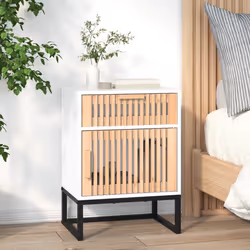 VidaXL 352092 nightstand/bedside table White - Additional view 4