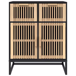 vidaXL Sideboard Storage Side Cabinet Cupboard Home Organiser Engineered Wood - black - Additional view 4