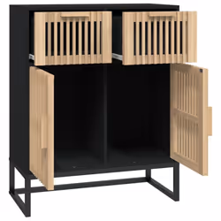 vidaXL Sideboard Storage Side Cabinet Cupboard Home Organiser Engineered Wood - black - Additional view 6