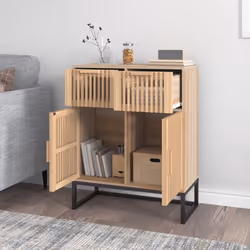 vidaXL Sideboard Storage Side Cabinet Cupboard Home Organiser Engineered Wood - brown