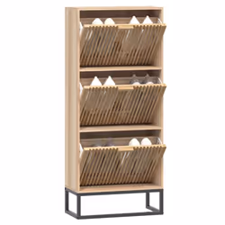 vidaXL Shoe Cabinet Engineered Wood Shoe Storage Rack Cabinet Multi Colours - brown - Additional view 2