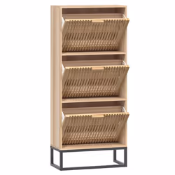 vidaXL Shoe Cabinet Engineered Wood Shoe Storage Rack Cabinet Multi Colours - brown - Additional view 7