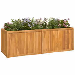 vidaXL Raised Bed Garden Planter Wooden Flower Pot Plant Pot Solid Wood Teak - 150 x 50 x 50 cm
