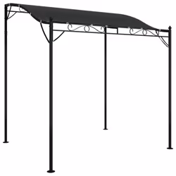 vidaXL Canopy Anthracite 2x2.3 m 180 g/m² Fabric and Steel Garden Gazebo Tent