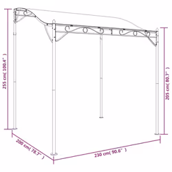 vidaXL Canopy Taupe 2x2.3 m 180 g/mÃÂ² Fabric and Steel Garden Gazebo Party Tent - Additional view 3
