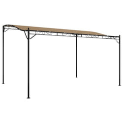 vidaXL Canopy Garden Gazebo Marquee Party Tent Shelter Tent Fabric and Steel - taupe