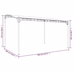 vidaXL Canopy Garden Gazebo Marquee Party Tent Shelter Tent Fabric and Steel - taupe