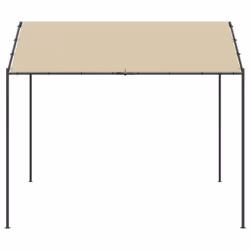 vidaXL Canopy Tent Outdoor Gazebo Party Tent Beige 3x3 m Steel and Fabric