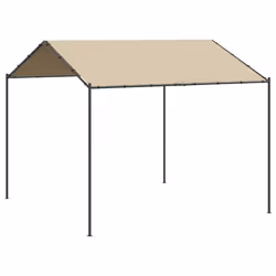 vidaXL Canopy Tent Garden Gazebo Party Tent BBQ Shelter Beige Steel and Fabric