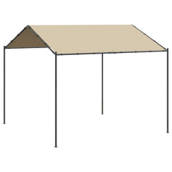 vidaXL Canopy Tent Garden Gazebo Party Tent BBQ Shelter Beige Steel and Fabric