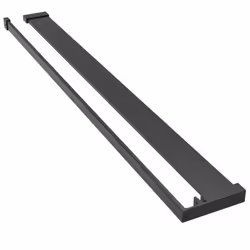 vidaXL Shower Shelf for Walk-in Shower Wall Aluminium Multi Colours/Sizes - black, 100 cm