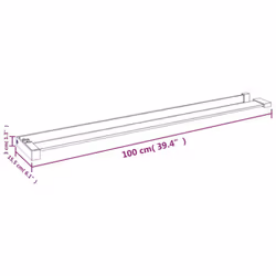 vidaXL Shower Shelf for Walk-in Shower Wall Aluminium Multi Colours/Sizes - black, 100 cm