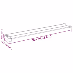 vidaXL Shower Shelf for Walk-in Shower Wall Aluminium Multi Colours/Sizes - silver, 90 cm
