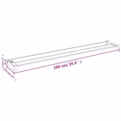 vidaXL Shower Shelf for Walk-in Shower Wall Aluminium Multi Colours/Sizes - silver, 100 cm