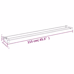 vidaXL Shower Shelf for Walk-in Shower Wall Aluminium Multi Colours/Sizes - silver, 115 cm