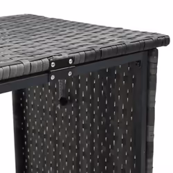 vidaXL Garden Sofa with Table and Cushions L-Shaped Couch Grey Poly Rattan - Additional view 5