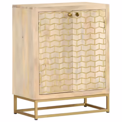 vidaXL Sideboard Side Cabinet with 2 Doors Cupboard Highboard Solid Wood Mango