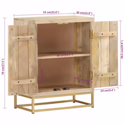 vidaXL Sideboard Side Cabinet with 2 Doors Cupboard Highboard Solid Wood Mango