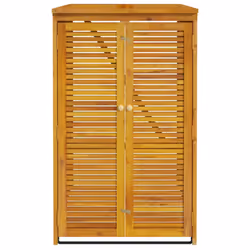 vidaXL Triple Garbage Bin Shed Wheelie Bin Shed Hideaway Solid Wood Acacia - 1 bin - Additional view 2