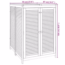 vidaXL Garden Storage Box Outdoor Storage Box Storage Shed Solid Wood Acacia - Additional view 8