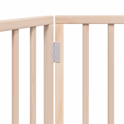 vidaXL Dog Gate with Door Foldable Dog Fence Pet Gate Pet Barrier Poplar Wood - natural, 80 x 60 x 2 cm/ 2 pcs - Additional view 7