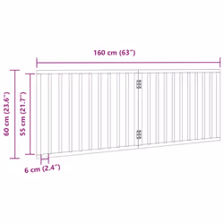 vidaXL Dog Gate with Door Foldable Dog Fence Pet Gate Pet Barrier Poplar Wood - natural, 80 x 60 x 2 cm/ 2 pcs - Additional view 8