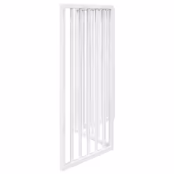 vidaXL Dog Gate with Door Foldable Dog Fence Pet Gate Pet Barrier Poplar Wood - white, 50 x 90 x 2 cm/ 3 pcs - Additional view 4