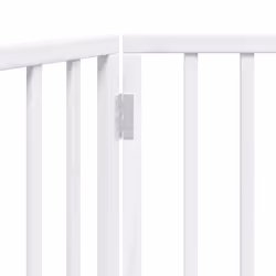 vidaXL Dog Gate with Door Foldable Dog Fence Pet Gate Pet Barrier Poplar Wood - white, 50 x 90 x 2 cm/ 3 pcs - Additional view 7