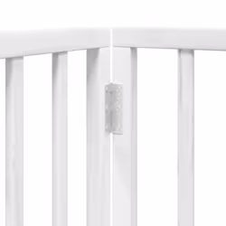 vidaXL Dog Gate with Door Foldable Dog Fence Pet Gate Pet Barrier Poplar Wood - white, 50 x 90 x 2 cm/ 6 pcs - Additional view 9