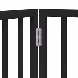 vidaXL Dog Gate with Door Foldable Dog Fence Pet Gate Pet Barrier Poplar Wood - black, 50 x 90 x 2 cm/ 3 pcs - Additional view 7