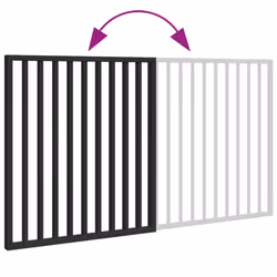 vidaXL Dog Gate with Door Foldable Dog Fence Pet Gate Pet Barrier Poplar Wood - black, 80 x 90 x 2 cm/ 2 pcs - Additional view 6