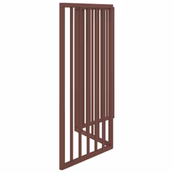 vidaXL Dog Gate with Door Foldable Dog Fence Pet Gate Pet Barrier Poplar Wood - brown, 50 x 90 x 2 cm/ 3 pcs - Additional view 4