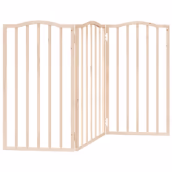 vidaXL Dog Gate with Door Foldable Pet Gate Dog Fence Pet BarrierÃÂ Poplar Wood - natural, 50 x 90 x 2 cm/ 3 pcs - Additional view 5