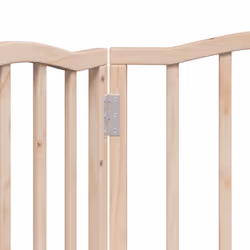 vidaXL Dog Gate with Door Foldable Pet Gate Dog Fence Pet BarrierÃÂ Poplar Wood - natural, 50 x 90 x 2 cm/ 3 pcs - Additional view 7