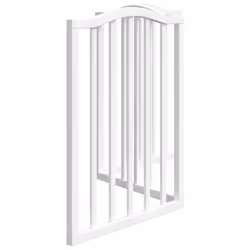 vidaXL Dog Gate with Door Foldable Pet Gate Dog Fence Pet BarrierÃÂ Poplar Wood - white, 50 x 60 x 2 cm/ 3 pcs - Additional view 4