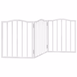 vidaXL Dog Gate with Door Foldable Pet Gate Dog Fence Pet BarrierÃÂ Poplar Wood - white, 50 x 60 x 2 cm/ 3 pcs - Additional view 5