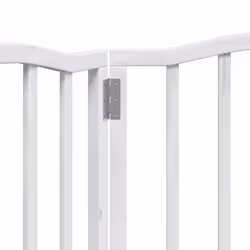 vidaXL Dog Gate with Door Foldable Pet Gate Dog Fence Pet BarrierÃÂ Poplar Wood - white, 50 x 60 x 2 cm/ 3 pcs - Additional view 7