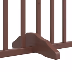 vidaXL Dog Gate with Door Foldable Pet Gate Dog Fence Pet BarrierÃÂ Poplar Wood - brown oak, 80 x 90 x 2 cm/ 4 pcs - Additional view 8