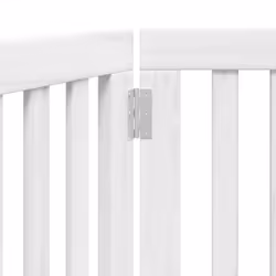 vidaXL Dog Gate with Door Foldable Pet Gate Dog Fence Pet Barrier Poplar Wood - white, 50 x 90 x 2 cm/ 3 pcs - Additional view 7
