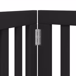 vidaXL Dog Gate with Door Foldable Pet Gate Dog Fence Pet Barrier Poplar Wood - black, 50 x 60 x 2 cm/ 6 pcs - Additional view 7