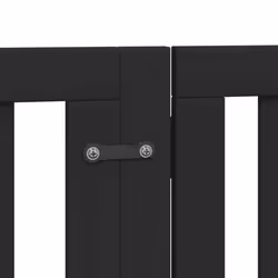 vidaXL Dog Gate with Door Foldable Pet Gate Dog Fence Pet Barrier Poplar Wood - black, 50 x 60 x 2 cm/ 6 pcs - Additional view 8