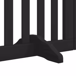 vidaXL Dog Gate with Door Foldable Pet Gate Dog Fence Pet Barrier Poplar Wood - black, 50 x 60 x 2 cm/ 6 pcs - Additional view 9