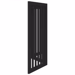 vidaXL Dog Gate with Door Foldable Pet Gate Dog Fence Pet Barrier Poplar Wood - black, 50 x 90 x 2 cm/ 3 pcs - Additional view 4