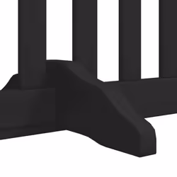 vidaXL Dog Gate with Door Foldable Pet Gate Dog Fence Pet Barrier Poplar Wood - black, 80 x 90 x 2 cm/ 4 pcs - Additional view 9