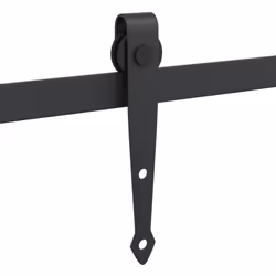 vidaXL Mini Sliding Cabinet Door Kit Barn Door Hardware Kit Black Carbon Steel - Additional view 7