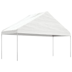 vidaXL Gazebo Outdoor Canopy Marquee Garden Gazebo with Roof White Polyethylene