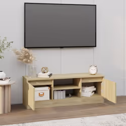 vidaXL TV Cabinet with Door Media Unit Cabinet Stand Furniture Multi Colours - sonoma oak